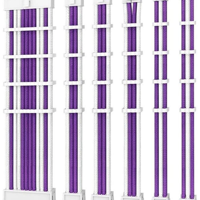 Antec Psu -  Sleeved Extension Cable Kit V2 - Purple / White. 24pin Atx, 4+4 Eps, 8pin Pci-e, 6pin Pci-e, Compatible With Standa