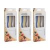 3x 4pc Appetito Borosilicate Glass Straw Set Wiggly 20cm Multi-coloured