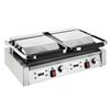 Apuro Double Half Ribbed Contact Grill - CU613-A