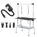 Advwin Pet Grooming Table Dog Cat Salon Table + Pet Hair Dryer