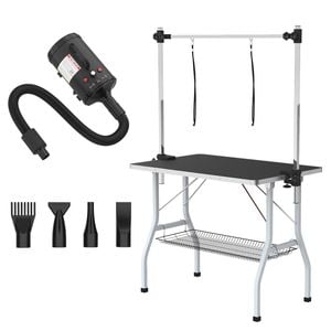 Advwin Pet Grooming Table Dog Cat Salon Table + Pet Hair Dryer