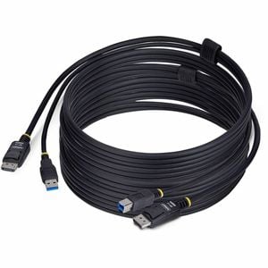 StarTech 10ft DisplayPort & USB KVM Cable – 4K 60Hz, 5Gbps – Combo Cable for KVM Switch