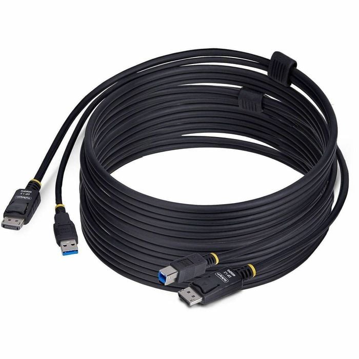 StarTech 10ft DisplayPort & USB KVM Cable – 4K 60Hz, 5Gbps – Combo Cable for KVM Switch