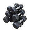 3KG-6KG-9KG Total 36KG Hex Rubber Dumbell Weight Set with PVC Rack