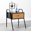 Sherwood Oliver Wooden Bed Side Table Bamboo Natural 43x40x52cm