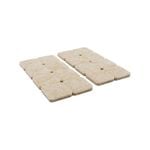 Surface Gard 25 x 25mm Beige Square Adhesive Felt Pads - 16 Pack