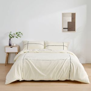 Dreamaker Jasper Teddy Fleece Quilt Cover Set Snow King