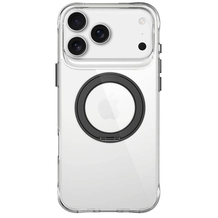 Icoverlover For Iphone 17 Pro Clear Case Compatible With Magsafe Ring Kickstand