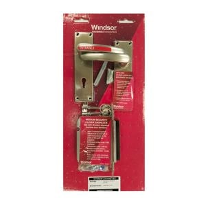 Windsor Brushed Nickel Contract Lever Lock Kit