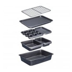 7pc Mastercraft Smart Space Non-Stick Stacking Bakeware Pan/Tray Cooking Set