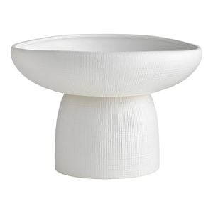Ecology Bisque Large Foot Bowl 30cm White.