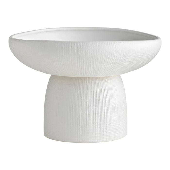 Ecology Bisque Large Foot Bowl 30cm White.