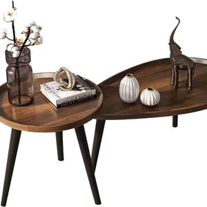Relaxio Industrial Nest Of Tables Wooden Coffee Sofa Side End Table