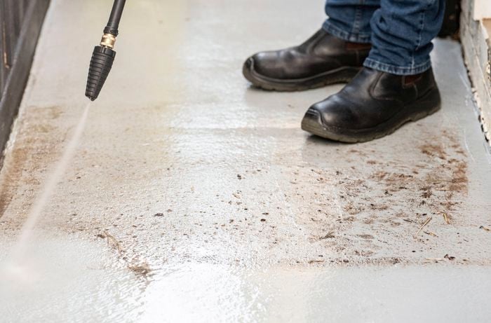 Clean bricks, pavers and concrete