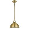 Telbix Emerson Vintage Pendant Hanging Lamp Light Metal Antique Gold Gloss