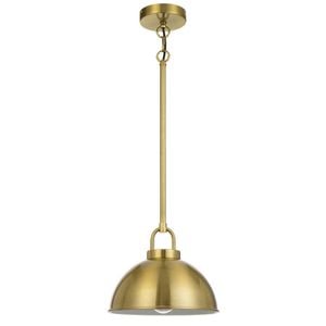 Telbix Emerson Vintage Pendant Hanging Lamp Light Metal Antique Gold Gloss