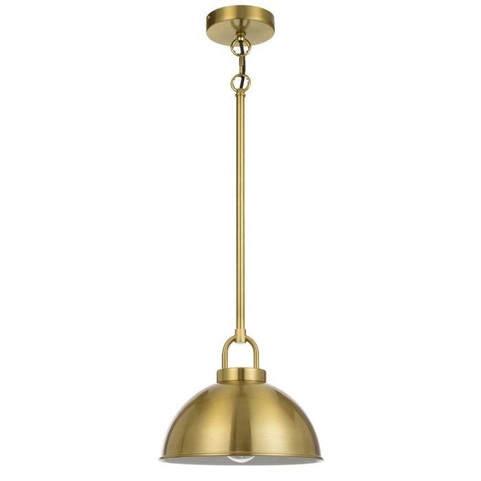 Telbix Emerson Vintage Pendant Hanging Lamp Light Metal Antique Gold Gloss