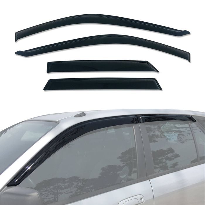 AUSGO Luxury Weather Shields for Mazda 323 Hatch 5dr 1998-2004 Weathershields Window Visors Wind Deflectors