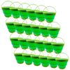 24x 7l Foldable Collapsible Silicone Bucket For Hiking/camp/fishing Bulkgreen