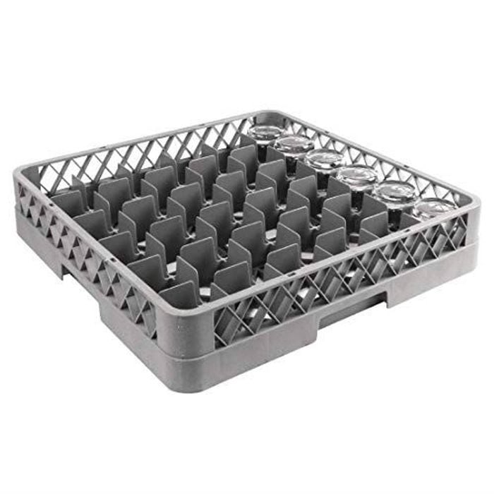 Vogue Glass Rack 36 Compartments Commercial 500x500mm Dishwasher Safe Kitchen Barware Storage