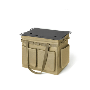 NNEOBA Multi-Functional Canvas Bag with Built-in Table Khaki