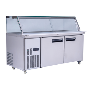 Thermaster Stainless Steel Cold Salad & Noodle Bar Prep Fridge 5 BayPG180FA-XG