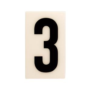 Sandleford 60 x 35mm 3 Black and White Self Adhesive Numeral