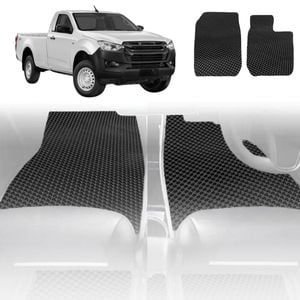 6D Diamond Car Floor Mats for Isuzu D-Max Single Cab 2020-Current-Outback GT