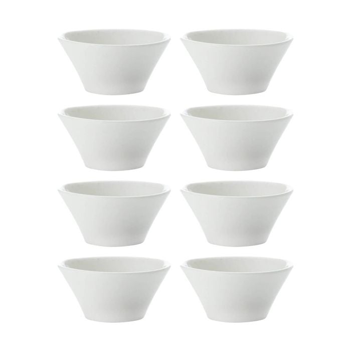 8PK Maxwell & Williams White Basics Conical Dip 8cm