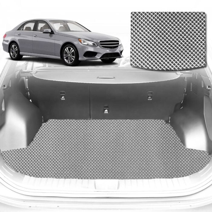 6D Diamond Car Boot Mat for Mercedes-Benz E-Class Sedan (W212)2009-2016-Sedan-Cargo Mat-Grey-Outback GT