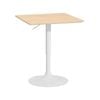 Artiss Bar Table Gas Lift Square 60CM Pine