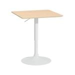 Artiss Bar Table Gas Lift Square 60CM Pine