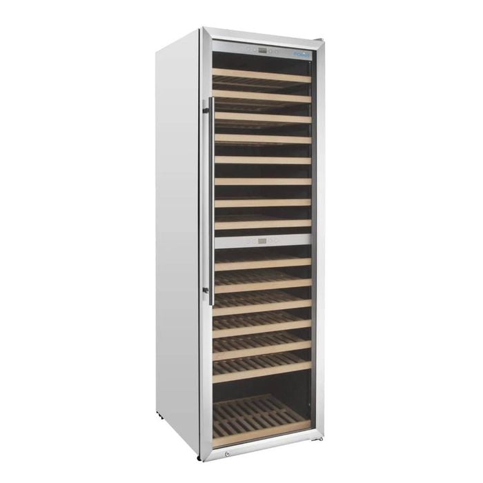 Polar G-series Dual Zone Wine Fridge Stainless Steel - 180 Bottle - Gm629-a