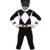 Mighty Morphin Black Ranger Boys Morphsuit Costume - 4-6