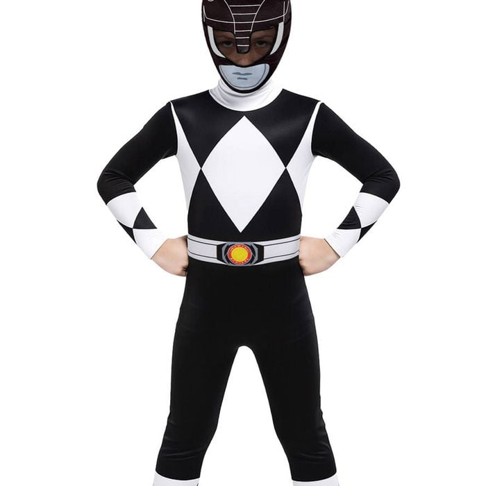 Mighty Morphin Black Ranger Boys Morphsuit Costume - 4-6