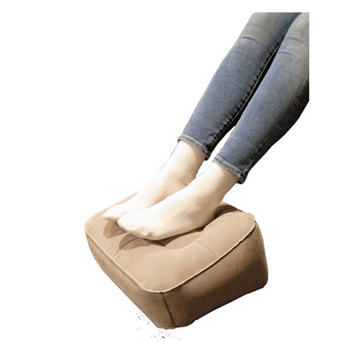 Tosca Pumpless Inflatable Travel/Home Foot Rest Cushion Pillow - Beige