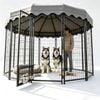 Advwin Pet Dog Kennel Heavy Duty Metal Dog Cage Outdoor Pet Cage Fence Pen House Enclosure