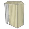 Build-a-Shed 0.8 x 1.5 x 2.1m Gable Single Sliding Side Door Shed - Cream