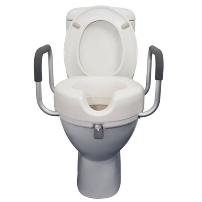 Safety and Mobility Raised Toilet Seat with Armrest 5cm