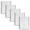 5pc Spirax 511 Hard Cover Notebook Writing Stationery Twin Wire 200-pages Red
