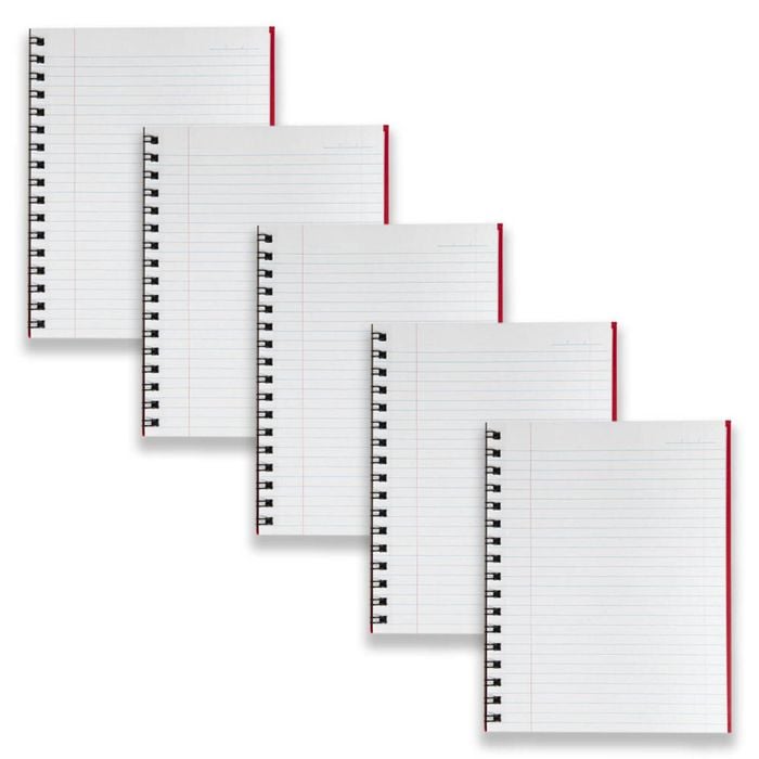 5pc Spirax 511 Hard Cover Notebook Writing Stationery Twin Wire 200-pages Red