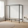 Palermo 4 Four Poster Single Bed Frame in Black