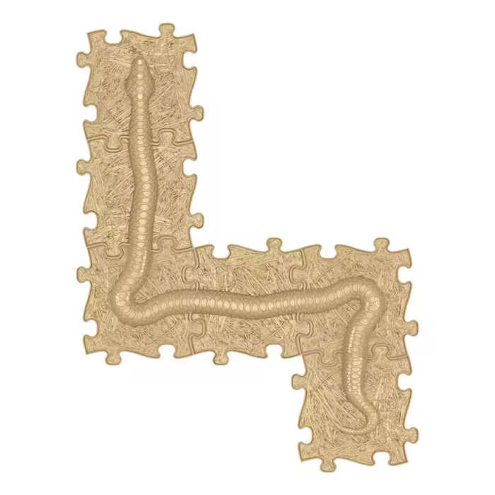 TINNITOTS - 6 Piece Set - Beige - Muffik Snake Set - Tactile Floor Mats