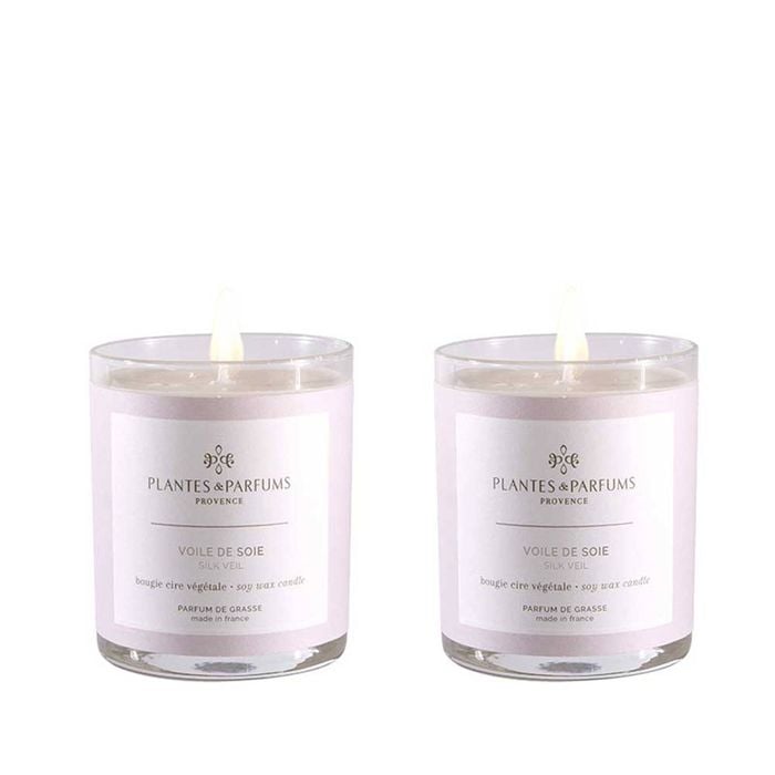 Set of 2 - 180g Perfumed Hand Poured Candle - Silk Veil