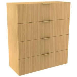 Lugna 1024 x 900 x 380mm Sand 4 Drawer Ready to Assemble Unit
