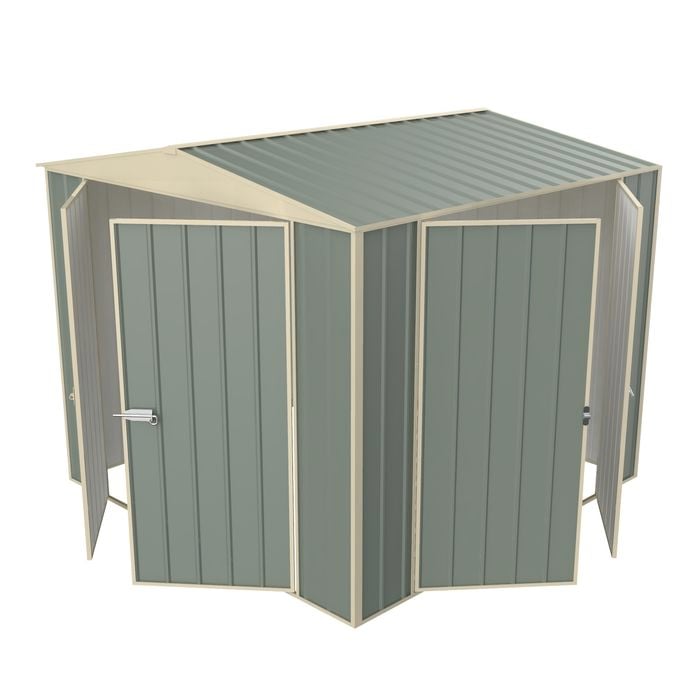 Build-a-Shed  2.3 x 2.3 x 2.3m Gable Double Hinged Side Door Shed - Green