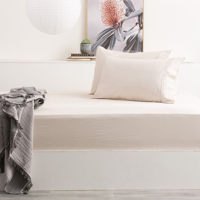 Park Avenue King 500TC Bamboo Cotton Sheet w/ 2x Pillowcases Dove