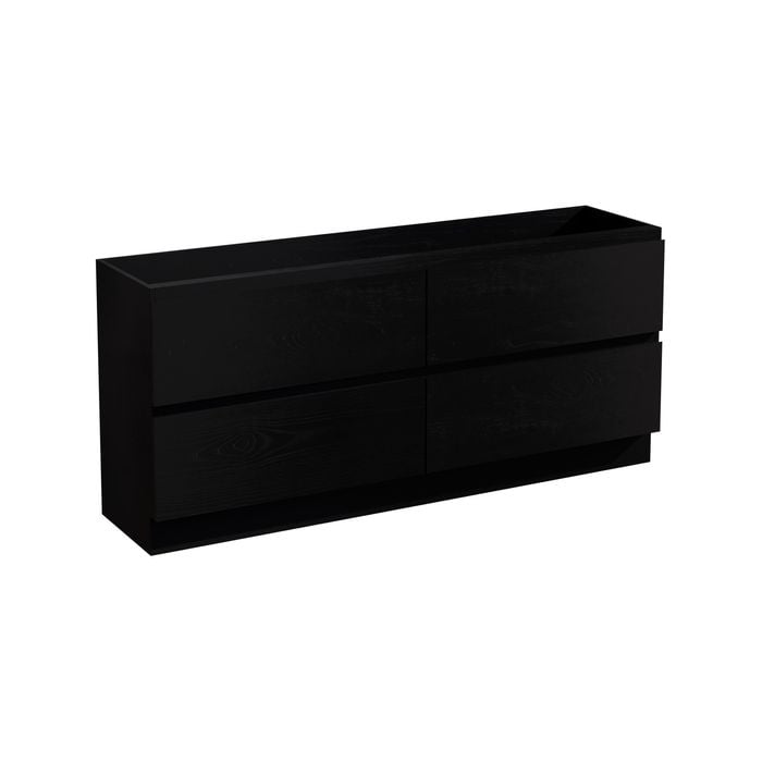 Stein 1800 x 450 x 810mm Black Select Floor Standing Vanity - Cabinet Only