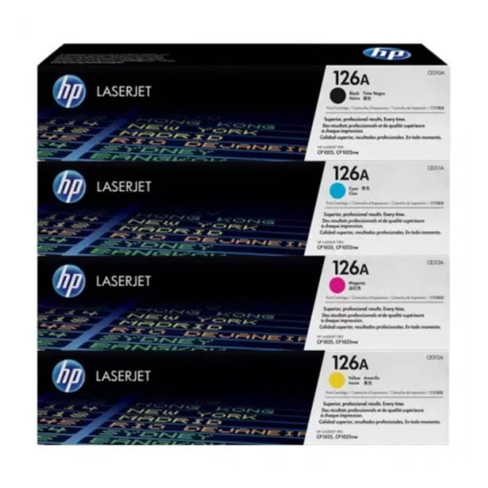 Genuine 4x Pack HP CE310A+CE311A+CE312A+CE313A Toner Cartridge Set #126A