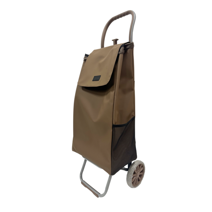 Sachi Cosmo Weatherproof Shopping Trolley with Wheels 38L - Tan